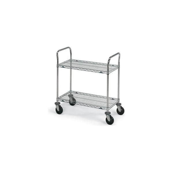 Metro Metro Super Erecta Steel Wire Utility Cart w/2 Shelves, 150 lb. Capacity, 36"L x 24"W x 39"H 5432100 - main
